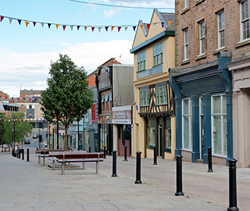 The bustle heart of Rotherham town centre