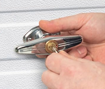 New lock fitted to garage door in Rotherham